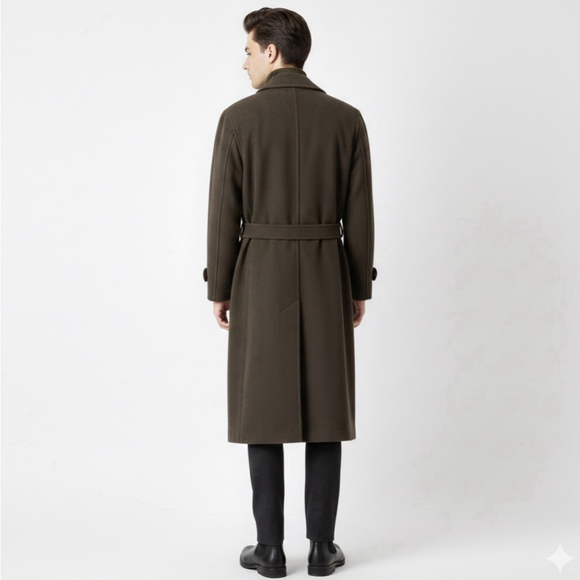 Vintage Steinbock Tyrol Wool Blend Classic Brown Overcoat - Picture 3 of 16